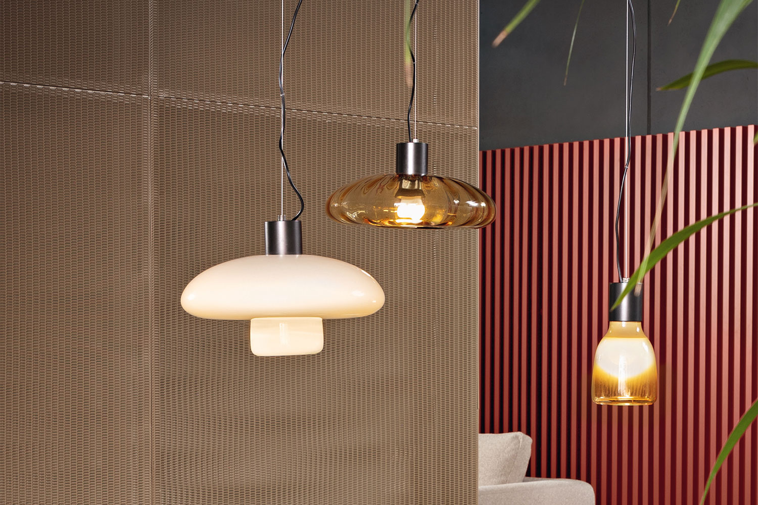 Acquerelli Double Glass Suspension Light