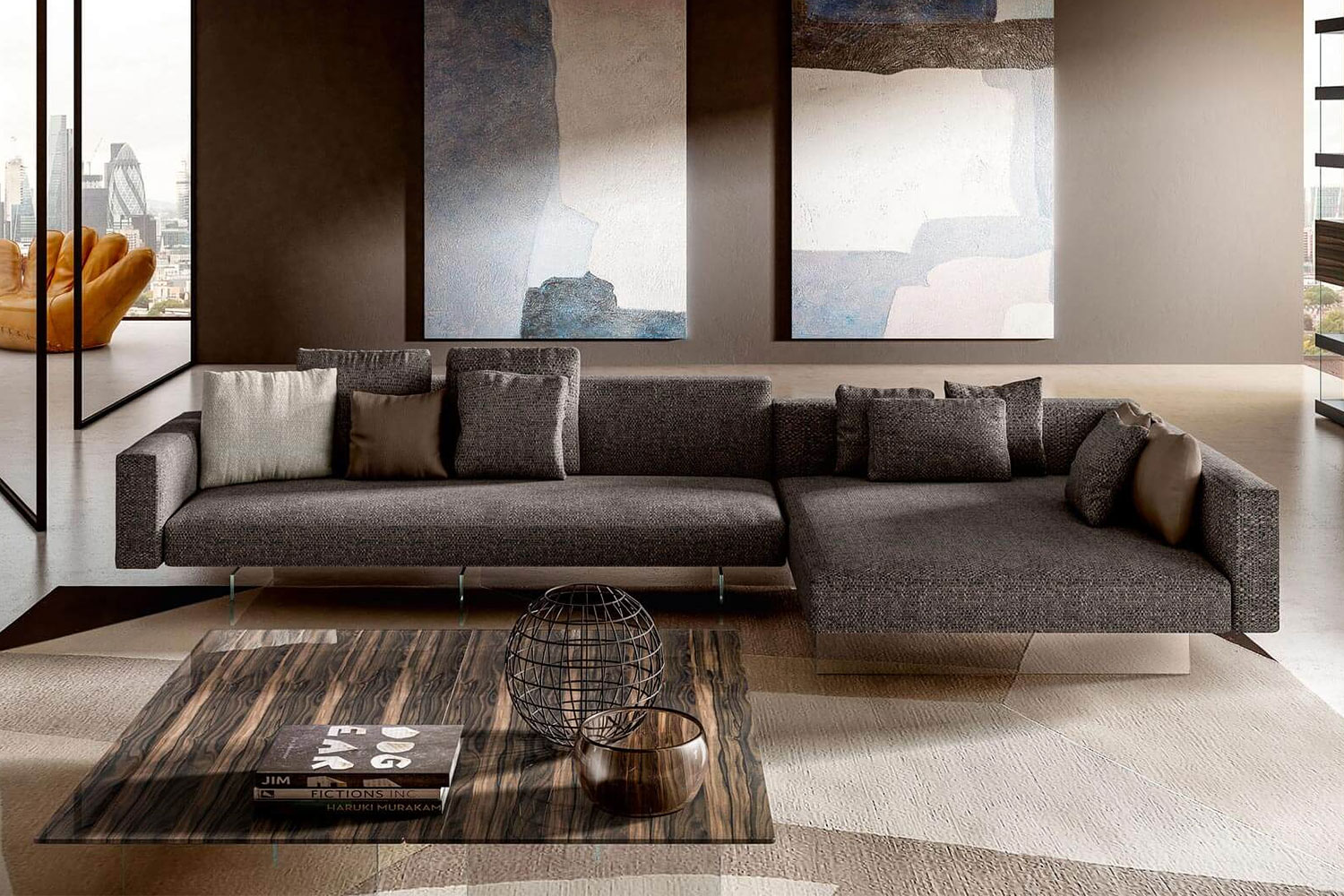 Air 0818 Sectional Sofa with Chaise