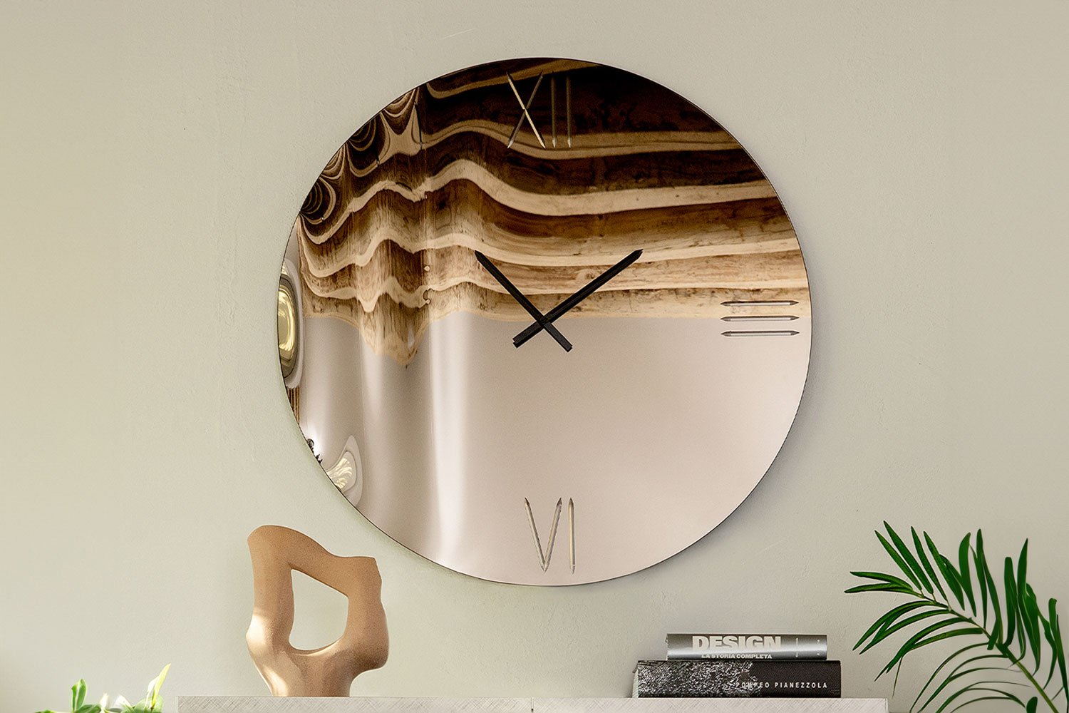 Anemos Mirror with Clock