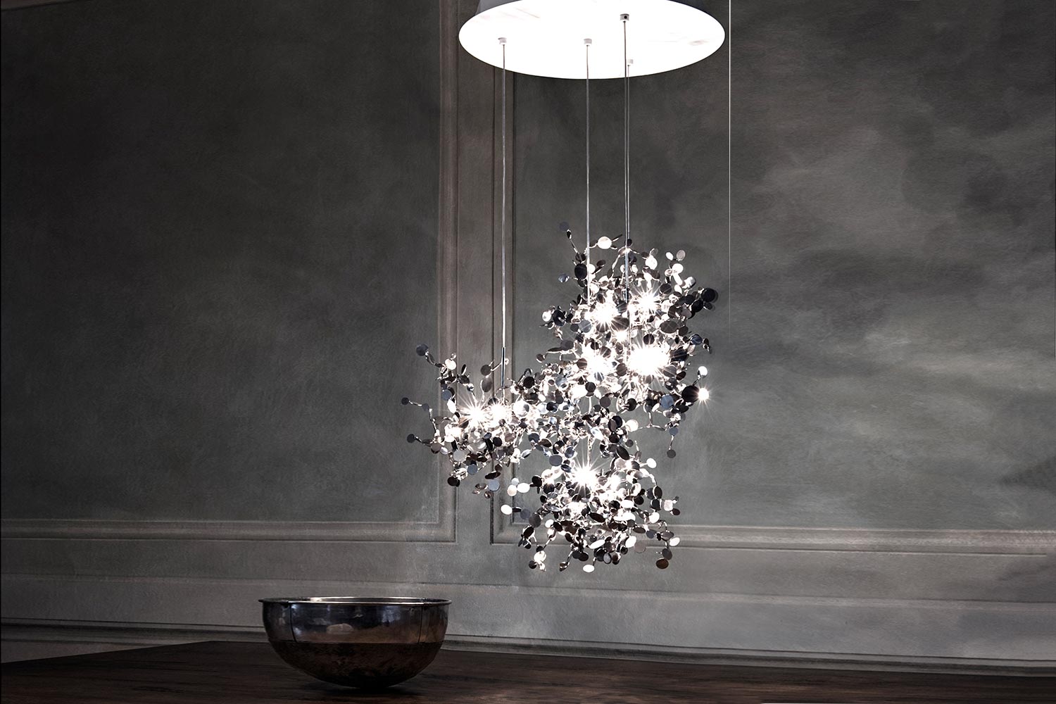 Argent 4pc Round Pendant Light