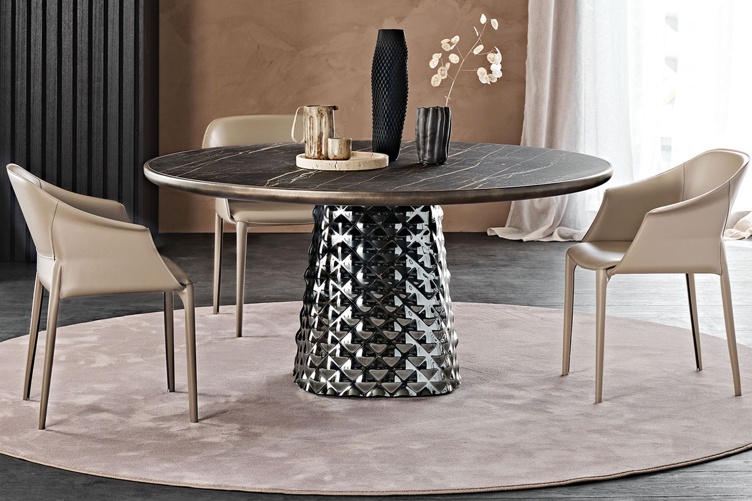 Atrium Keramik Premium Round Dining Table