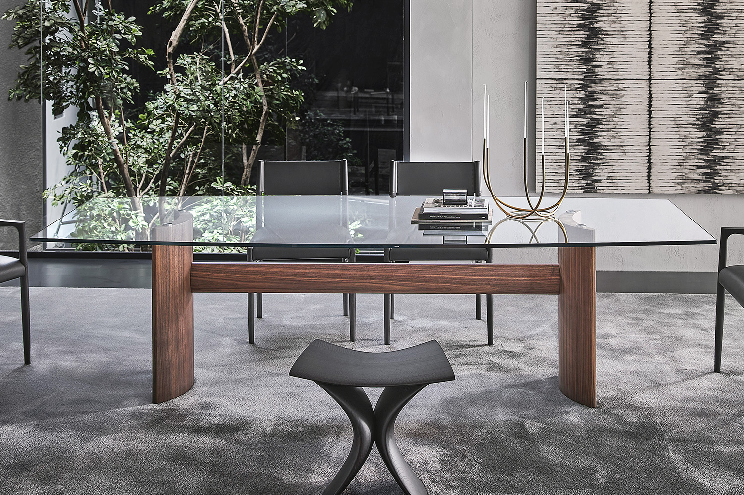 Beam Double Pedestal Dining Table