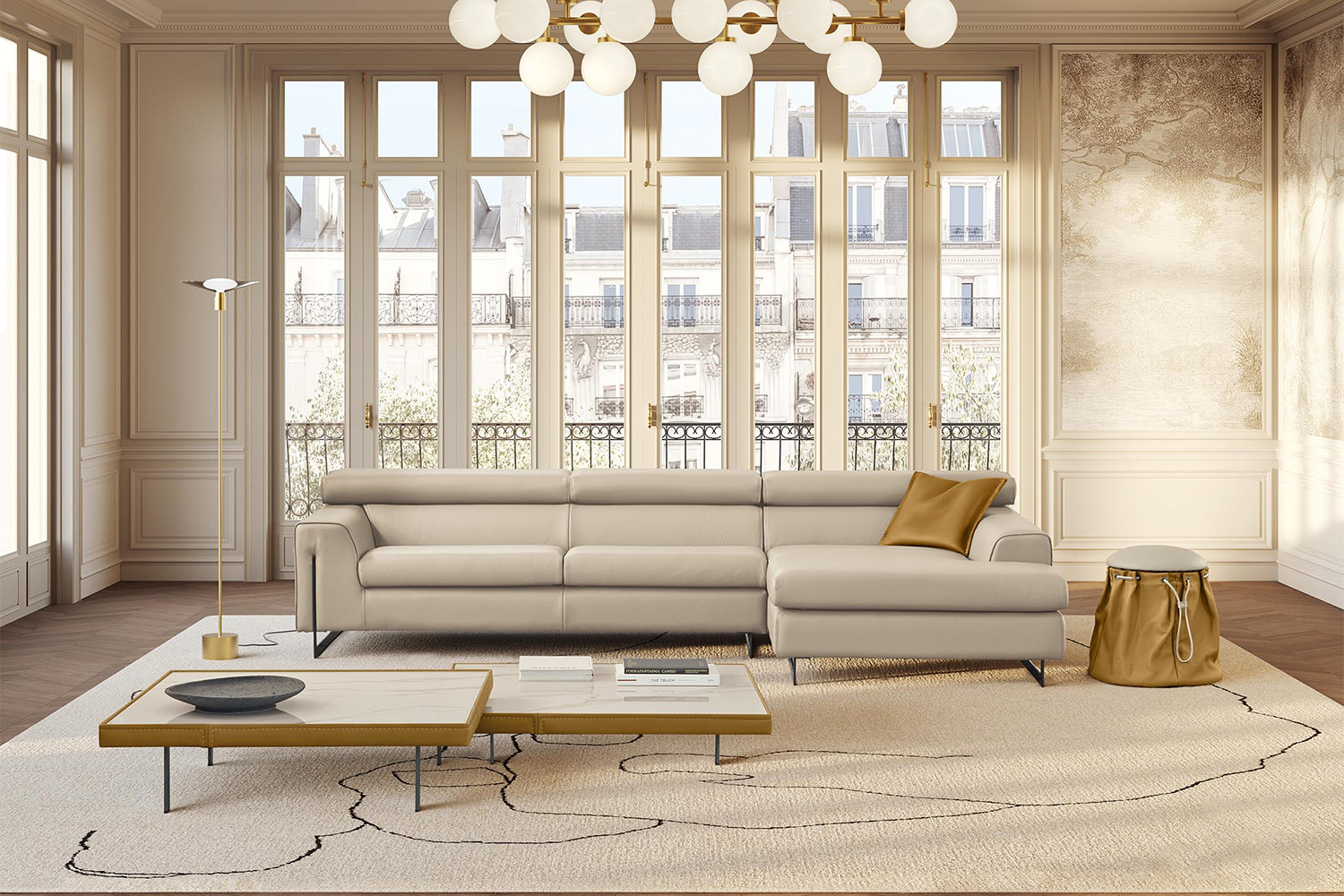 Bellevue Sectional Sofa with Chaise
