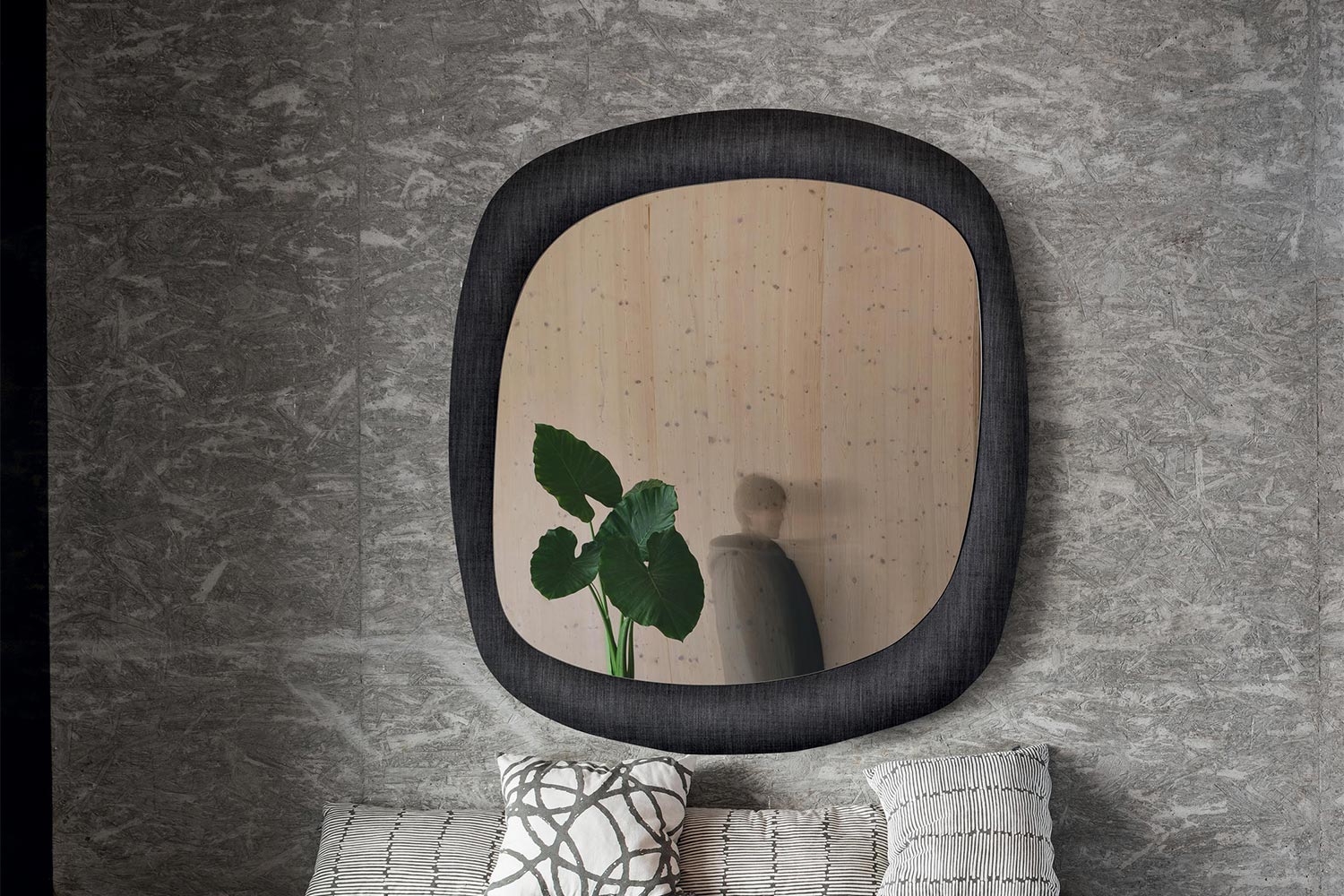 Bold Upholstered Mirror