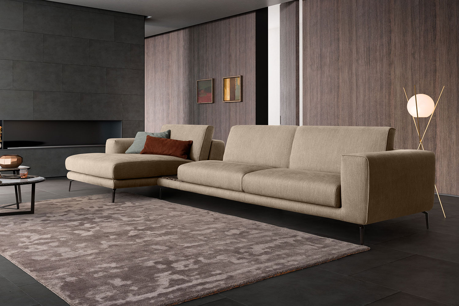 Bora Chaise Sectional with Table