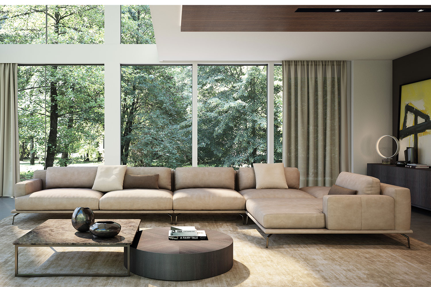 Bovisa Sectional Sofa With XL Chaise