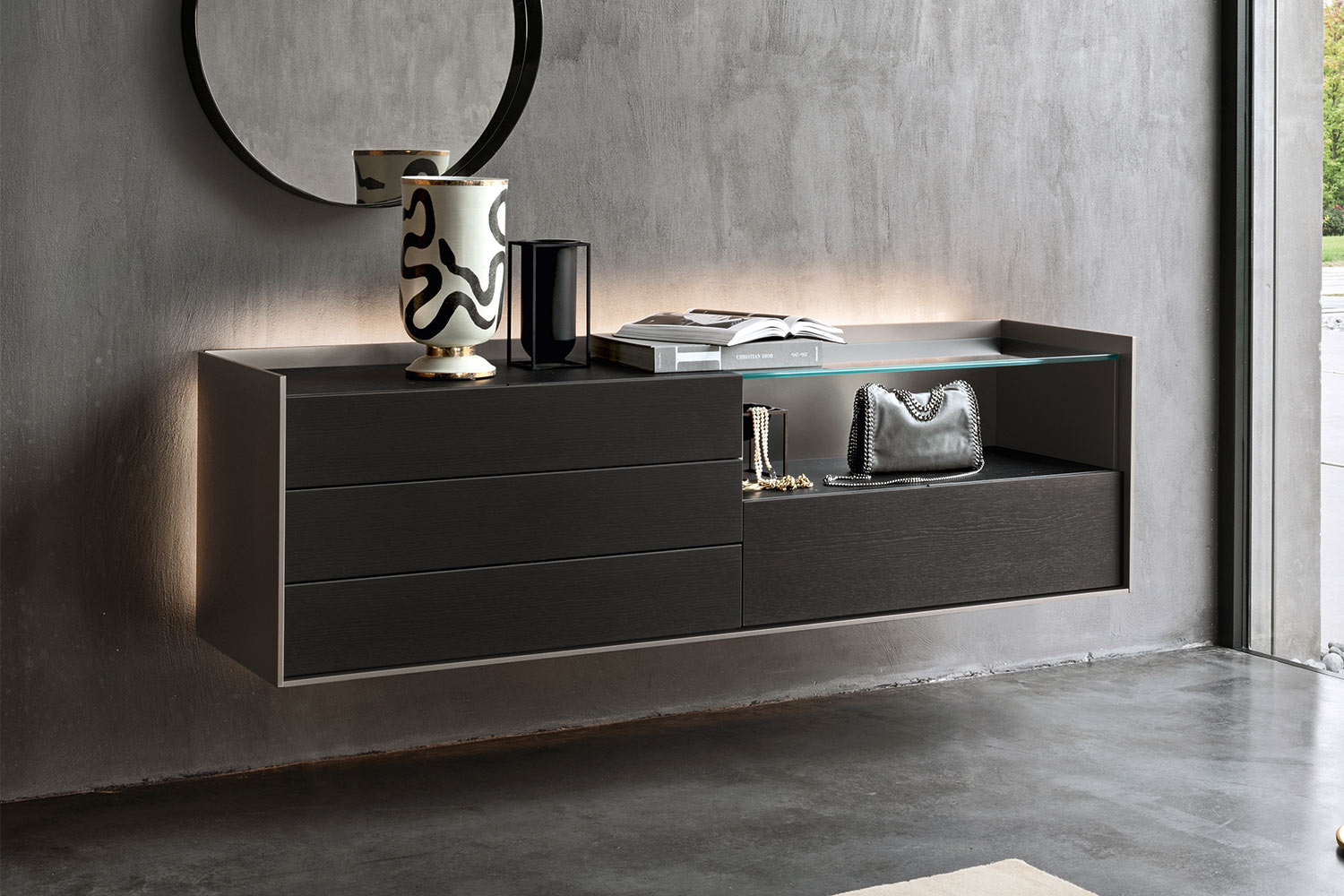 Cabaret Glass Wall Mounted Dresser