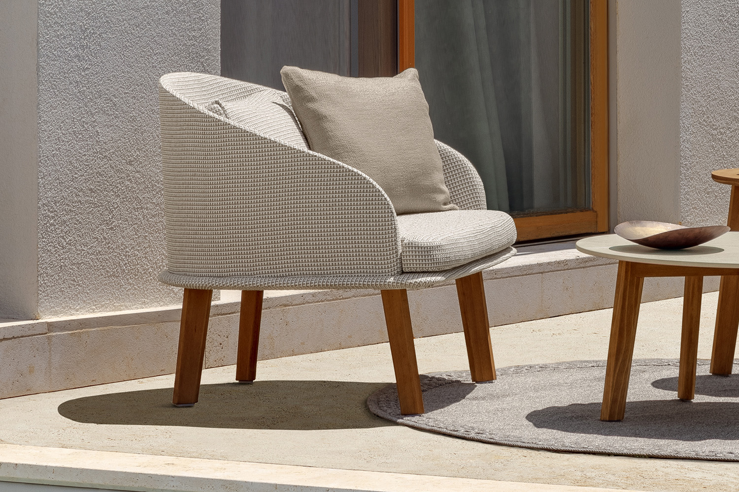 Cleo Wood Lounge Armchair