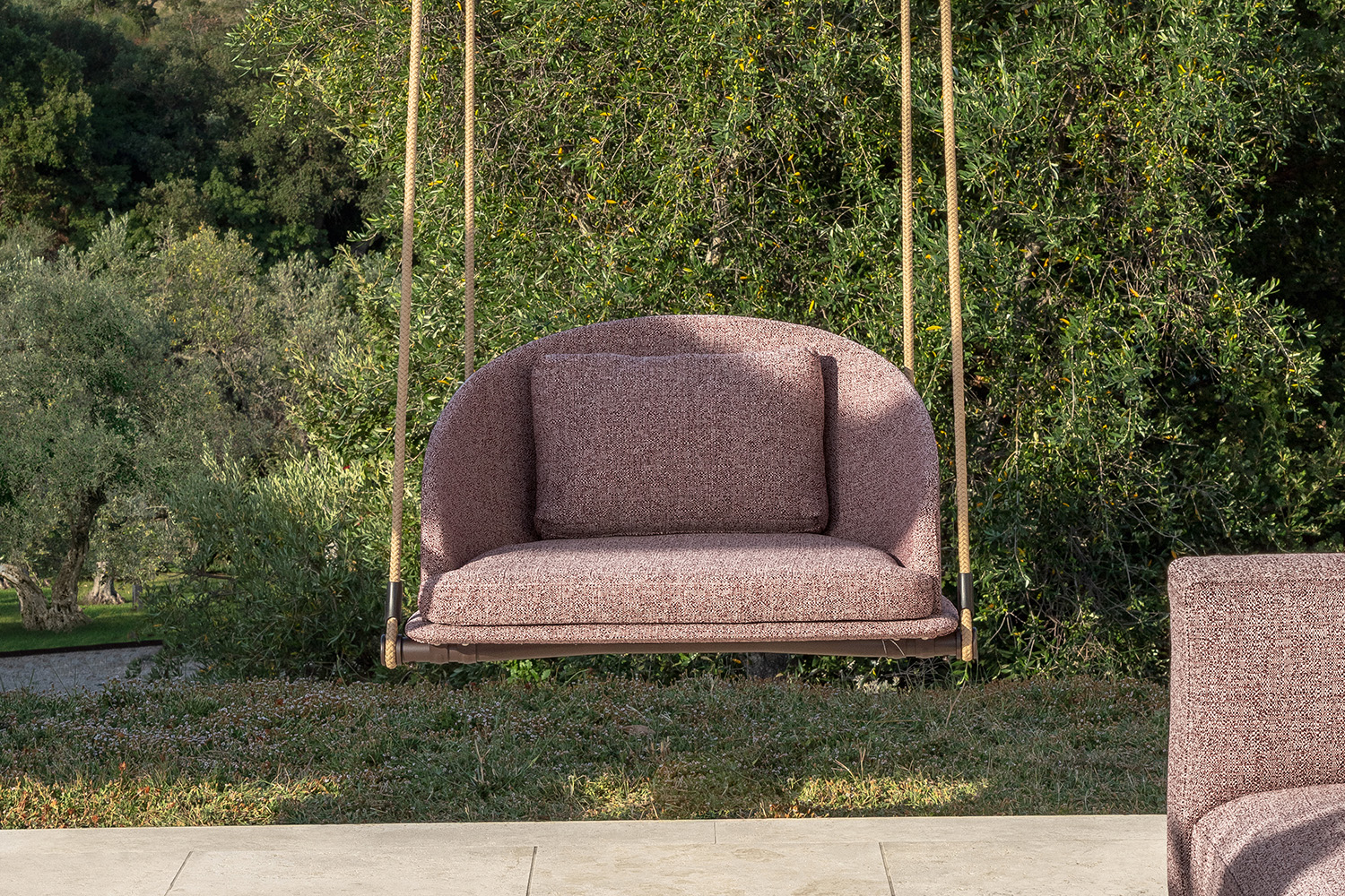 Cleo Wood Swing Armchair