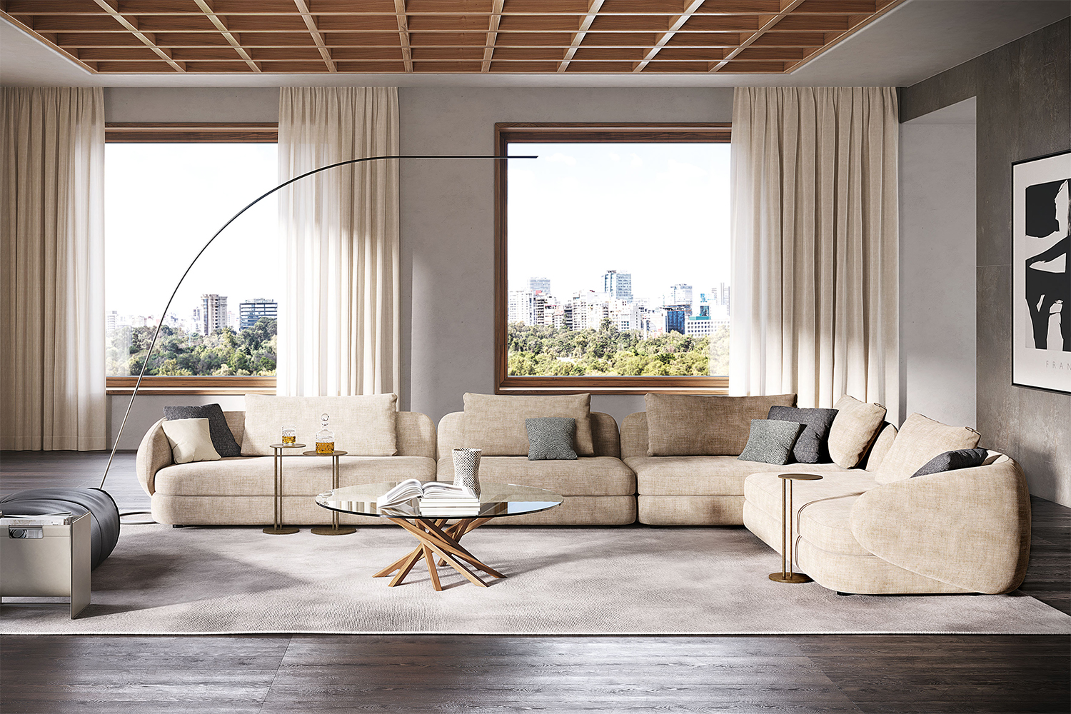 Craig J-Shape Sectional Sofa