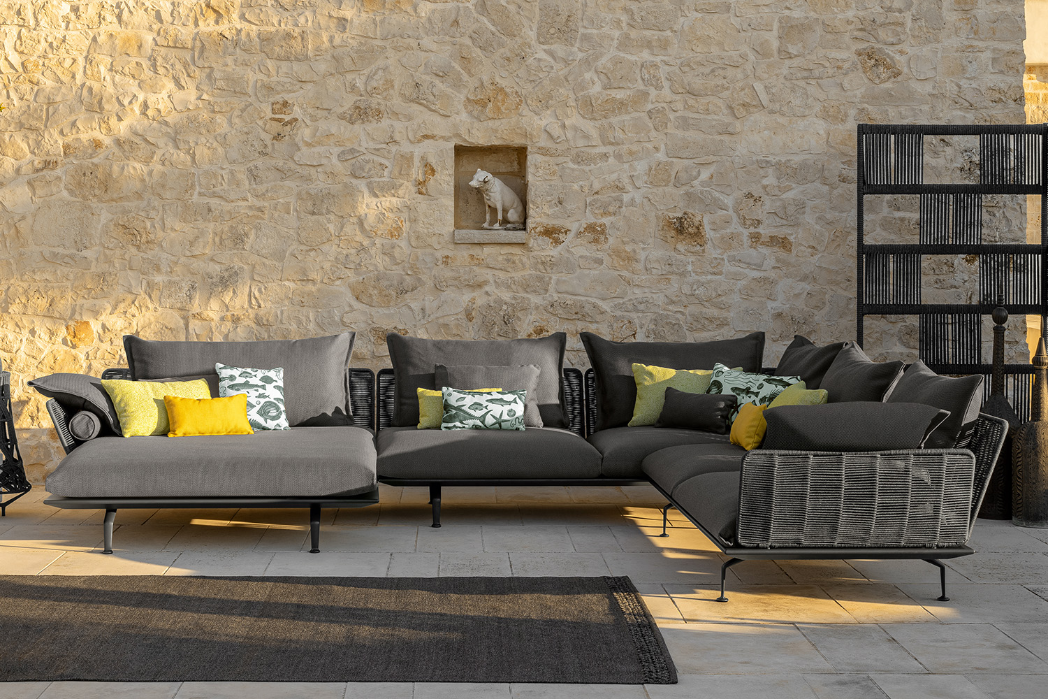 Cruise Alu J-Shape Sectional Sofa