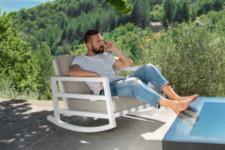 Alabama Alu Rocking Armchair