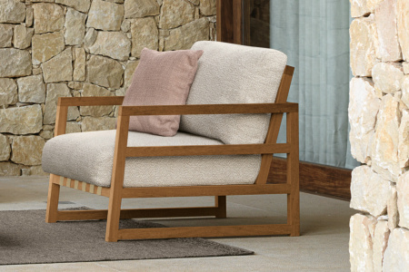 Alabama Wood Lounge Armchair