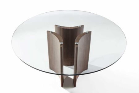 Alan Glass Round Dining Table