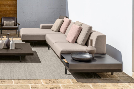 Allure Chaise Sectional Sofa with Table