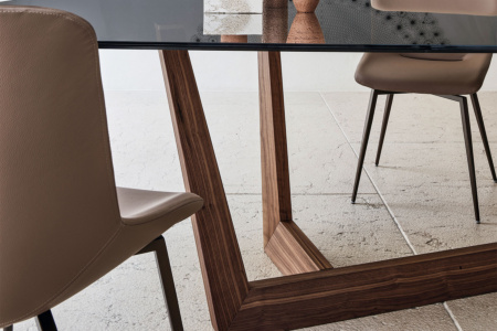 Art Wood Base Dining Table