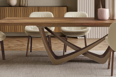 Bach Wood Dining Table Quickship