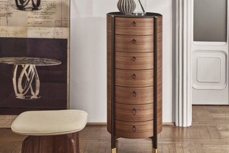Bayus 7-Drawer Round Chest