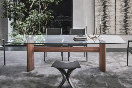 Beam Double Pedestal Dining Table