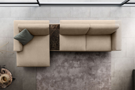 Bora Chaise Sectional with Table