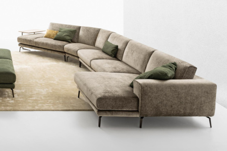 Bora Curved Sectional Sofa With Chaise