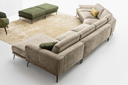 Bora Curved Sectional Sofa With Chaise