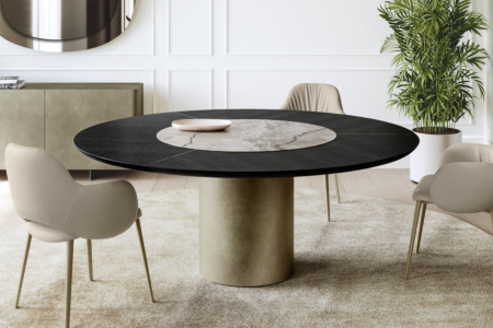 Cilindro Wood-Ceramic Dining Table