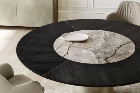 Cilindro Wood-Ceramic Dining Table
