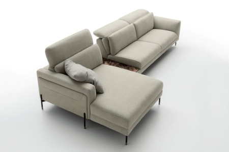Claire Chaise Sectional Sofa with Table