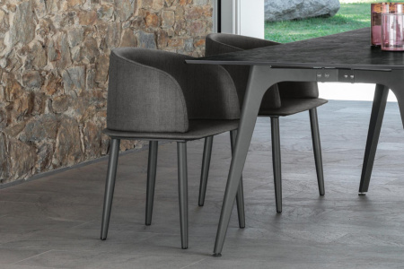 Cleo Alu Dining Armchair