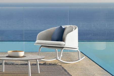 Cleo Alu Rocking Armchair