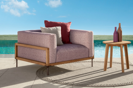 Cleo Wood Large Lounge Armchair