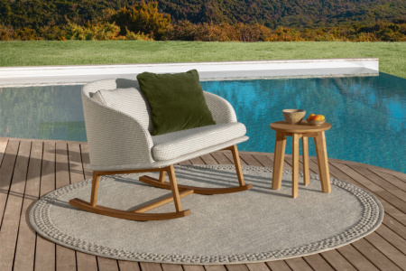 Cleo Wood Rocking Armchair