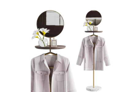 Contralto Coat Rack with Mirror