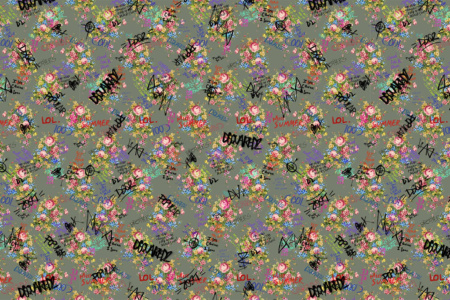Vandalized Granny's Flowers DSQ2W04 Wallpaper