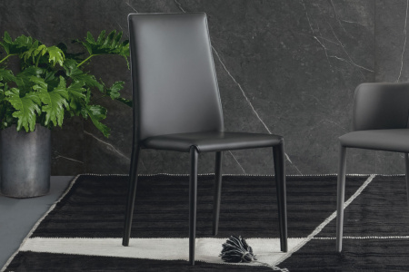 Eral Hard Leather Dining Chair