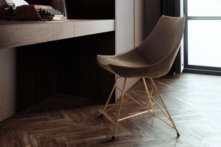 Gamma Upholstered Dining Chair with Star Base