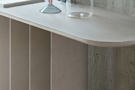 Geometric Clay Freestanding Console