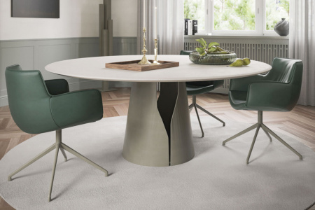 Giano Argile Round Dining Table
