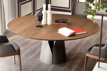 Giano Wood Round Dining Table