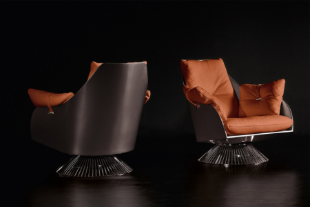 Gloss Swivel Armchair