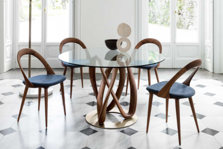 Infinity Glass Round Dining Table