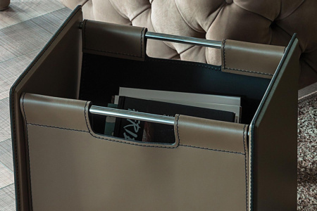 Jerry Leather Magazine Rack