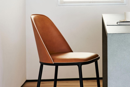 Lea Hard Leather Bar Stool