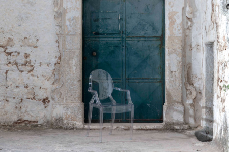 Louis Ghost Fire-Resistant Dining Chair (Set of 4)