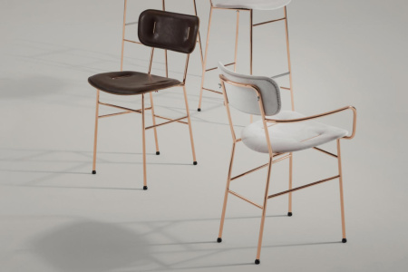 Piuma Hard Leather Dining Chair