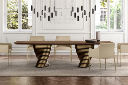 Rotolo Double Pedestal Dining Table