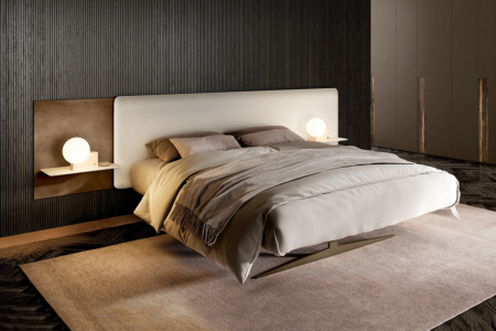 Steel Free Bed with Glass Headboard