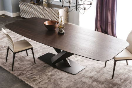 Stratos Wood Barrel Dining Table