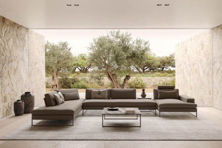 Sunset J-Shape Sectional Sofa